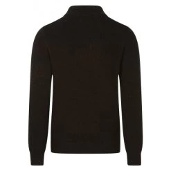 Pull Avec Manches Longues Et Col Montant Et Zippé Green Island Noir -Passons à la mode masculine ! 109917 142062vt pull avec manches longues et col montant et zippe green island noir 02 600x600