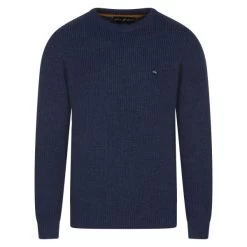 Pull Col Rond Green Island Avec Manches Longues Bleu Marine