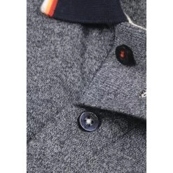 Polo J&JOY En Maille Chinée De Coton Gris Coupe Droite à Manches Longues -Passons à la mode masculine ! 109954 141977vt polo jetjoy en coton droit a manches longues et col polo gris 04 600x600