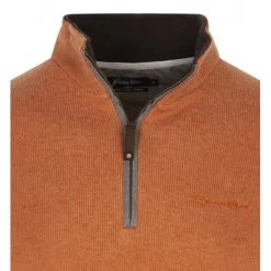 Pull Col Camionneur Ethnic Blue Avec Manches Longues Orange -Passons à la mode masculine ! 109990 141924vt pull col camionneur ethnic blue avec manches longues orange 03 600x600
