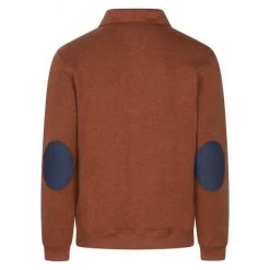 Pull Col Polo Ethnic Blue Avec Manches Longues Rouille -Passons à la mode masculine ! 110158 103312vt pull col polo ethnic blue avec manches longues rouille 02 600x600