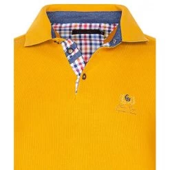 Pull Col Polo Ethnic Blue Avec Manches Longues Jaune -Passons à la mode masculine ! 110160 103309vt pull col polo ethnic blue avec manches longues jaune 03 600x600