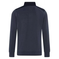 Cardigan Zippé Bande Originale En Coton Avec Manches Longues Et Col Camionneur Bleu -Passons à la mode masculine ! 110179 142100vt cardigan zippe bande originale en coton avec manches longues et col camionneur bleu 02 600x600