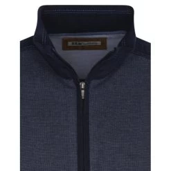 Cardigan Zippé Bande Originale En Coton Avec Manches Longues Et Col Camionneur Bleu -Passons à la mode masculine ! 110179 142100vt cardigan zippe bande originale en coton avec manches longues et col camionneur bleu 03 600x600