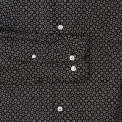 Chemise Droite Col Américain Bande Originale En Coton Noir -Passons à la mode masculine ! 110192 142087vt chemise bande originale en coton droite avec manches longues et col americain noire 03 600x600