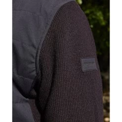 Gilet à Col Montant Zippé Coupe Droite Mise Au Green En Laine Mélangée Bleu Marine En Bi-matière -Passons à la mode masculine ! 110409 142934vt doudoune matelassee a col montant zippe coupe droite mise au green bleu marine 04 600x600