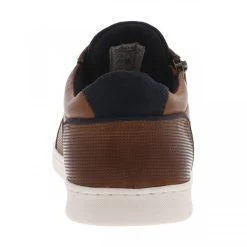 Baskets Redskins En Cuir Cognac Et à Lacets Et Zip Latéral -Passons à la mode masculine ! 110523 17678ch baskets redskins en cuir cognac et a lacets et zip lateral 04 600x600