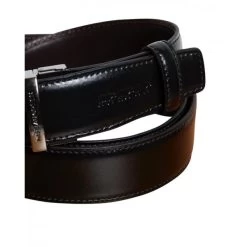 Ceinture Mise Au Green Cuir Noir -Passons à la mode masculine ! 110638 143149vt ceinture mag corner cuir noir 04 600x600