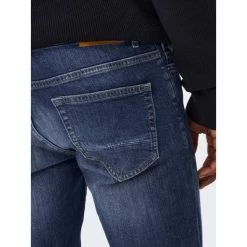 Jean Only&Sons Loom Slim En Coton Indigo Effet Délavé -Passons à la mode masculine ! 110658 143313vt jean onlyetsons loom slim en coton indigo effet delave 06 600x600