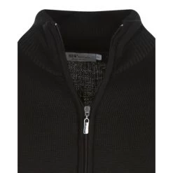 Gilet Bande Originale Avec Manches Longues Et Col Camionneur Noir -Passons à la mode masculine ! 110678 142118vt gilet bande originale avec manches longues et col camionneur noir 03 600x600