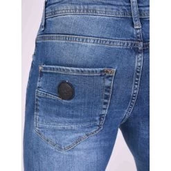 Jean Project X Bleu Délavé -Passons à la mode masculine ! 110701 143537vt jean project x en coton coupe skinny bleu 04 600x600