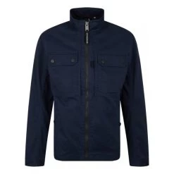 Parka Avec Manches Longues Et Col Montant Tom Tailor Coton Marine