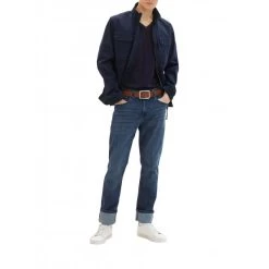 Parka Avec Manches Longues Et Col Montant Tom Tailor Coton Marine -Passons à la mode masculine ! 111129 146144vt parka avec manches longues et col montant tom tailor coton marine 05 600x600