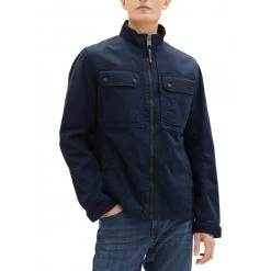 Parka Avec Manches Longues Et Col Montant Tom Tailor Coton Marine -Passons à la mode masculine ! 111129 146144vt parka avec manches longues et col montant tom tailor coton marine 06 600x600