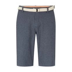 Short Chino Tom Tailor En Coton Bleu Marine Chiné