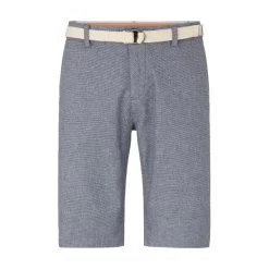 Short Chino Tom Tailor En Coton Bleu Ciel Chiné