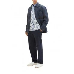 Polo En Maille Piquée Tom Tailor En Coton Avec Manches Courtes Et Col Boutonné Bleu Imprimé Feuille Tropical -Passons à la mode masculine ! 111187 146086vt polo en maille piquee tom tailor en coton avec manches courtes et col boutonne bleu imprime feuille tropical 06 600x600