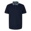 Polo En Maille Piquée Tom Tailor En Coton Avec Manches Courtes Et Col Boutonné Bleu Marine