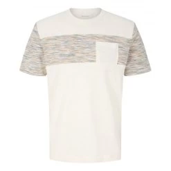 T-shirt Avec Manches Courtes Et Col Rond Tom Tailor Coton écru
