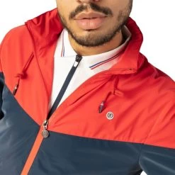 Blouson Avec Manches Longues Et Col à Capuche Serge Blanco Play Rouge Bicolore -Passons à la mode masculine ! 111235 146038vt blouson avec manches longues et col a capuche serge blanco play rouge bicolore 04 600x600