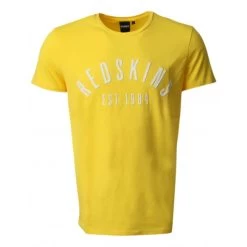 T-shirt Avec Manches Courtes Et Col Rond Redskins Coton Jaune