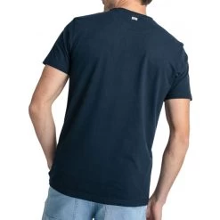 T-shirt Petrol Industries Bleu Marine Uni à Imprimé Poitrine Vintage, Col Rond Et Manches Courtes -Passons à la mode masculine ! 111328 145917vt t shirt petrol industries bleu marine uni a imprime poitrine vintage col rond et manches courtes 05 600x600