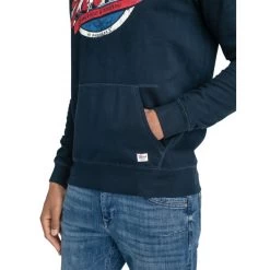 Sweat à Capuche Petrol Industries En Coton Bleu Marine à Large Imprimé Poitrine Et Poche Kangourou -Passons à la mode masculine ! 111340 145905vt sweat a capuche petrol industries en coton bleu marine a large imprime poitrine et poche kangourou 04 600x600