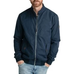 Blouson Zippé Petrol Industries Bleu Marine Uni, Rembourré Nylon, à Col Montant Boutonné -Passons à la mode masculine ! 111350 145895vt blouson zippe petrol industries bleu marine uni rembourre nylon a col montant boutonne 03 600x600