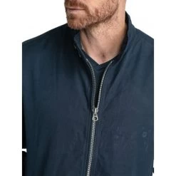 Blouson Zippé Petrol Industries Bleu Marine Uni, Rembourré Nylon, à Col Montant Boutonné -Passons à la mode masculine ! 111350 145895vt blouson zippe petrol industries bleu marine uni rembourre nylon a col montant boutonne 05 600x600