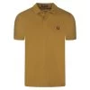 Polo En Maille Piquée Fred Perry En Coton Avec Manches Courtes Et Col Boutonné Caramel -Passons à la mode masculine ! 111476 145740vt polo en maille piquee fred perry en coton avec manches courtes et col boutonne caramel 01 600x600
