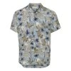 Chemise Droite Blend En Coton Bleu à Motif Tropical, Col Cubain Et Manches Courtes -Passons à la mode masculine ! 111491 145662vt chemise droite blend en coton bleu a motif tropical col cubain et manches courtes 01 600x600