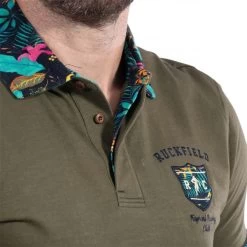Polo En Maille Piquée Ruckfield Avec Manches Courtes Et Col Boutonné Vert Kaki -Passons à la mode masculine ! 111789 145336vt polo en maille piquee ruckfield avec manches courtes et col boutonne vert kaki 03 600x600