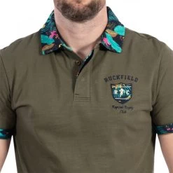 Polo En Maille Piquée Ruckfield Avec Manches Courtes Et Col Boutonné Vert Kaki -Passons à la mode masculine ! 111789 145336vt polo en maille piquee ruckfield avec manches courtes et col boutonne vert kaki 05 600x600