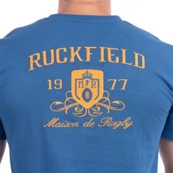 T-shirt Col Rond Ruckfield En Coton Avec Manches Courtes Bleu -Passons à la mode masculine ! 111805 145320vt t shirt col rond ruckfield en coton avec manches courtes bleu 04 600x600