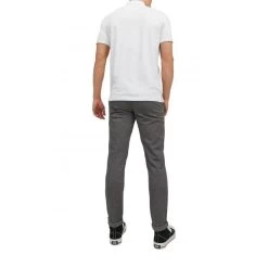 JACK&JONES Premium Polo Col Boutonné à Manches Courtes Jack & Jones Premium En Coton Blanc -Passons à la mode masculine ! 111879 145125vt polo col boutonne a manches courtes jack et jones premium en coton blanc 03 600x600