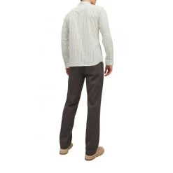 JACK&JONES Premium Chemise Avec Un Col Italien Et Une Coupe Ajustée Jack & Jones Premium En Coton Blanc -Passons à la mode masculine ! 111885 145119vt chemise avec un col italien et une coupe ajustee jack et jones premium en coton blanc 03 600x600