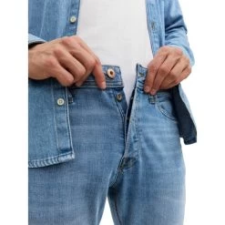 JACK&JONES Premium Jean Coupe Slim Jack & Jones Premium En Coton Biologique Mélangé Stone Délavé -Passons à la mode masculine ! 111905 145099vt jean coupe slim jack et jones premium en coton biologique melange stone delave 05 600x600