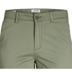 JACK&JONES Premium Pantalon Coupe Chino Jack & Jones Premium En Coton Kaki -Passons à la mode masculine ! 111906 145098vt pantalon coupe chino jack et jones premium en coton kaki 03 600x600