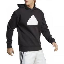 Sweat Adidas à Col Croisé à Capuche Noir En Partie En Matière Recyclée à Large Logo Poitrine Débossé Blanc -Passons à la mode masculine ! 111984 144917vt sweat adidas a col croise a capuche noir en partie en matiere recyclee a large logo poitrine debosse blanc 03 600x600