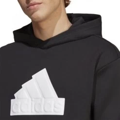 Sweat Adidas à Col Croisé à Capuche Noir En Partie En Matière Recyclée à Large Logo Poitrine Débossé Blanc -Passons à la mode masculine ! 111984 144917vt sweat adidas a col croise a capuche noir en partie en matiere recyclee a large logo poitrine debosse blanc 04 600x600