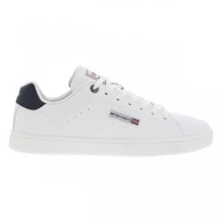 Baskets Basses Bk Blanches Et à Lacets Plats