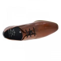 Derbies Bugatti En Cuir Patiné Marron à Talon Décroché Bas Et Lacets Ronds -Passons à la mode masculine ! 112498 18577ch derbies bugatti en cuir patine marron a talon decroche bas et lacets ronds 05 600x600