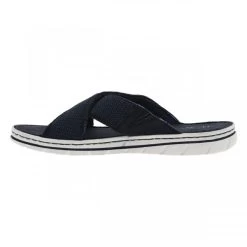 Mules Bugatti Bleu Marine à Semelle Plate Logotypée Sur Le Coup-de-pied -Passons à la mode masculine ! 112510 18589ch 18589ch 03 600x600