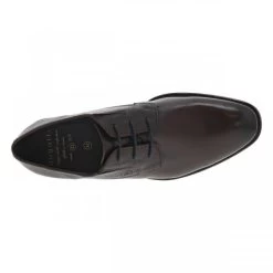 Derbies Bugatti En Cuir Patiné Marron Café à Talon Décroché Bas Et Lacets Ronds -Passons à la mode masculine ! 112511 18590ch derbies bugatti en cuir patine marron cafe a talon decroche bas et lacets ronds 05 600x600