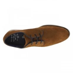 Derbies Bugatti En Croûte De Cuir Marron Cognac à Talon Décroché Bas -Passons à la mode masculine ! 112519 18598ch derbies bugatti en croute de cuir marron cognac a talon decroche bas 05 600x600