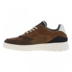 Sneakers Bullboxer En Cuir Marron à Semelle Semi-compensée Blanche Et Lacets Plats -Passons à la mode masculine ! 112529 18611ch sneakers bullboxer en cuir marron a semelle semi compensee blanche et lacets plats 03 600x600