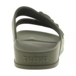 Claquettes Cacatoès Kaki à Semelle Plate Avec Double Bride Moulée Logotypée -Passons à la mode masculine ! 112543 18626ch claquettes cacatoes kaki a semelle plate avec double bride moulee logotypee 04 600x600
