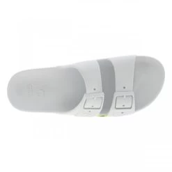 Claquettes Cacatoès Blanches à Semelle Plate Avec Double Bride Moulée Logotypée -Passons à la mode masculine ! 112545 18628ch claquettes cacatoes blanches a semelle plate avec double bride moulee logotypee 05 600x600