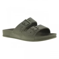 Claquettes Cacatoès Kaki à Semelle Plate Avec Jeu De Double Bride Moulée -Passons à la mode masculine ! 112548 18631ch claquettes cacatoes kaki a semelle plate avec jeu de double bride moulee 02 600x600