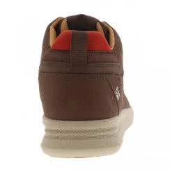 Baskets Montantes Caterpillar En Cuir Lisse Marron à Semelle, Doublure Et Lacets Plats Beige -Passons à la mode masculine ! 112562 18683ch baskets montantes caterpillar en cuir lisse marron a semelle doublure et lacets plats beige 04 600x600